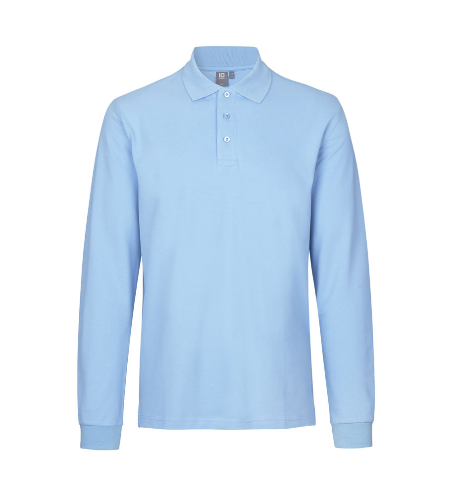 Langarm Poloshirt | Stretch - Hellblau (C-700)