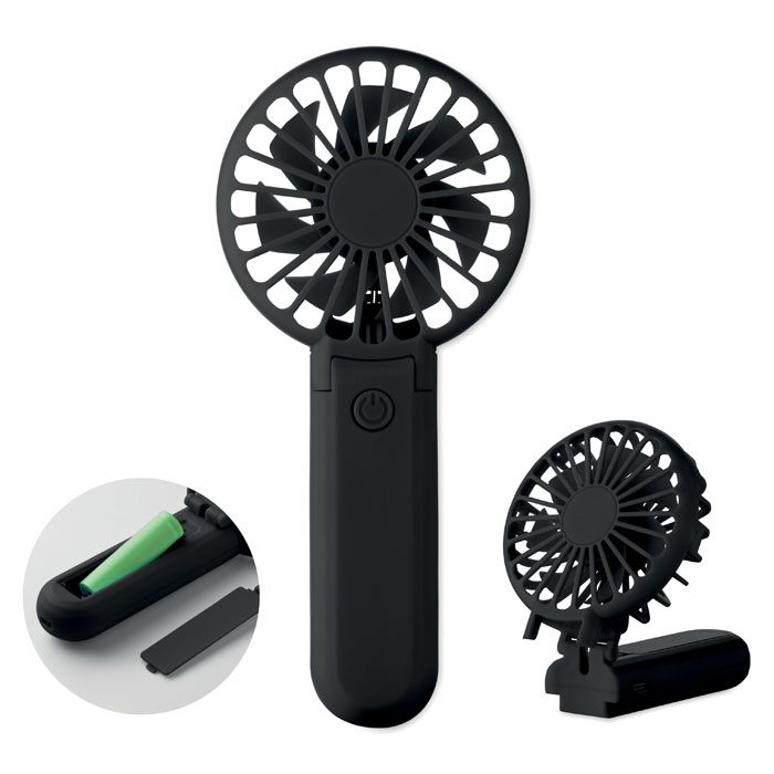 IBERA - Klappbarer Ventilator - schwarz