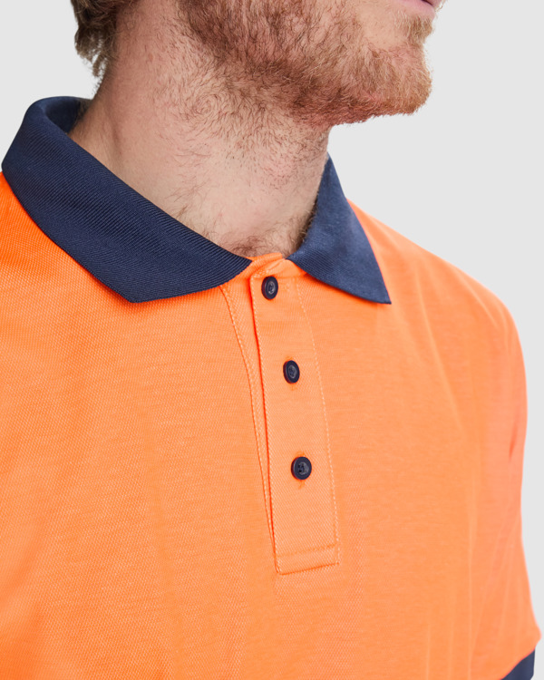 HOCHSICHTBARES POLOSHIRT ATRIO S/XL NAVY BLUE/FLUOR YELLOW