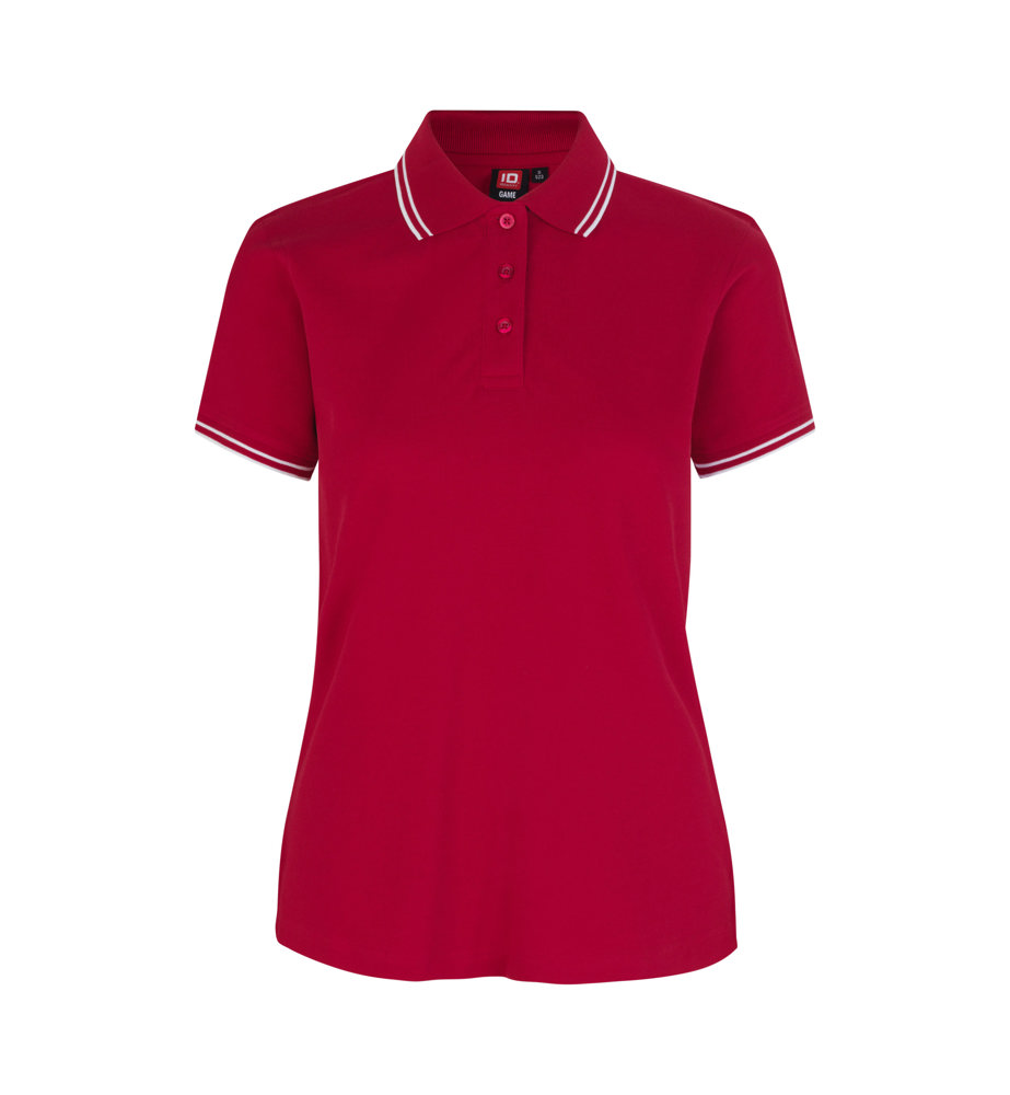 Kontrast Poloshirt | Stretch | Damen - Rot (C-330)