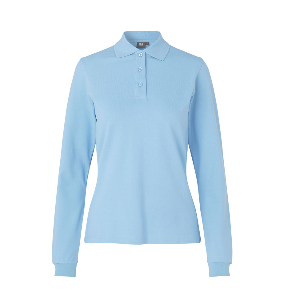 Langarm Poloshirt | Stretch | Damen - Hellblau (C-700)