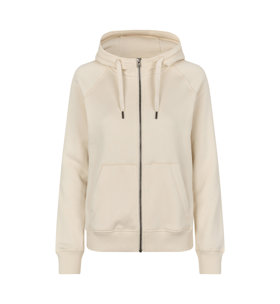 CORE Hoodie | Reißverschluss | Damen - Off-white (C-110)