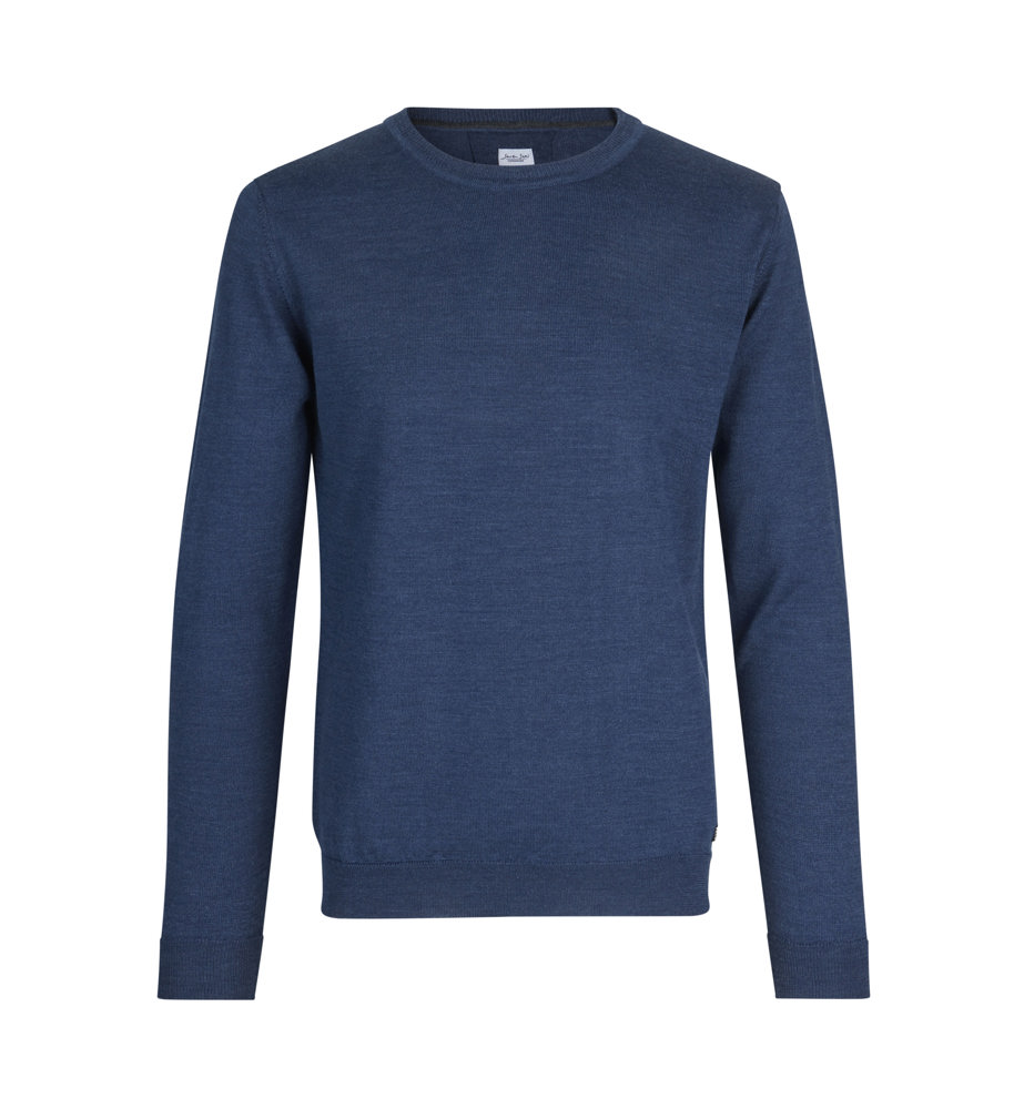 SEVEN SEAS The knit | o-neck - Blau meliert (C-716)