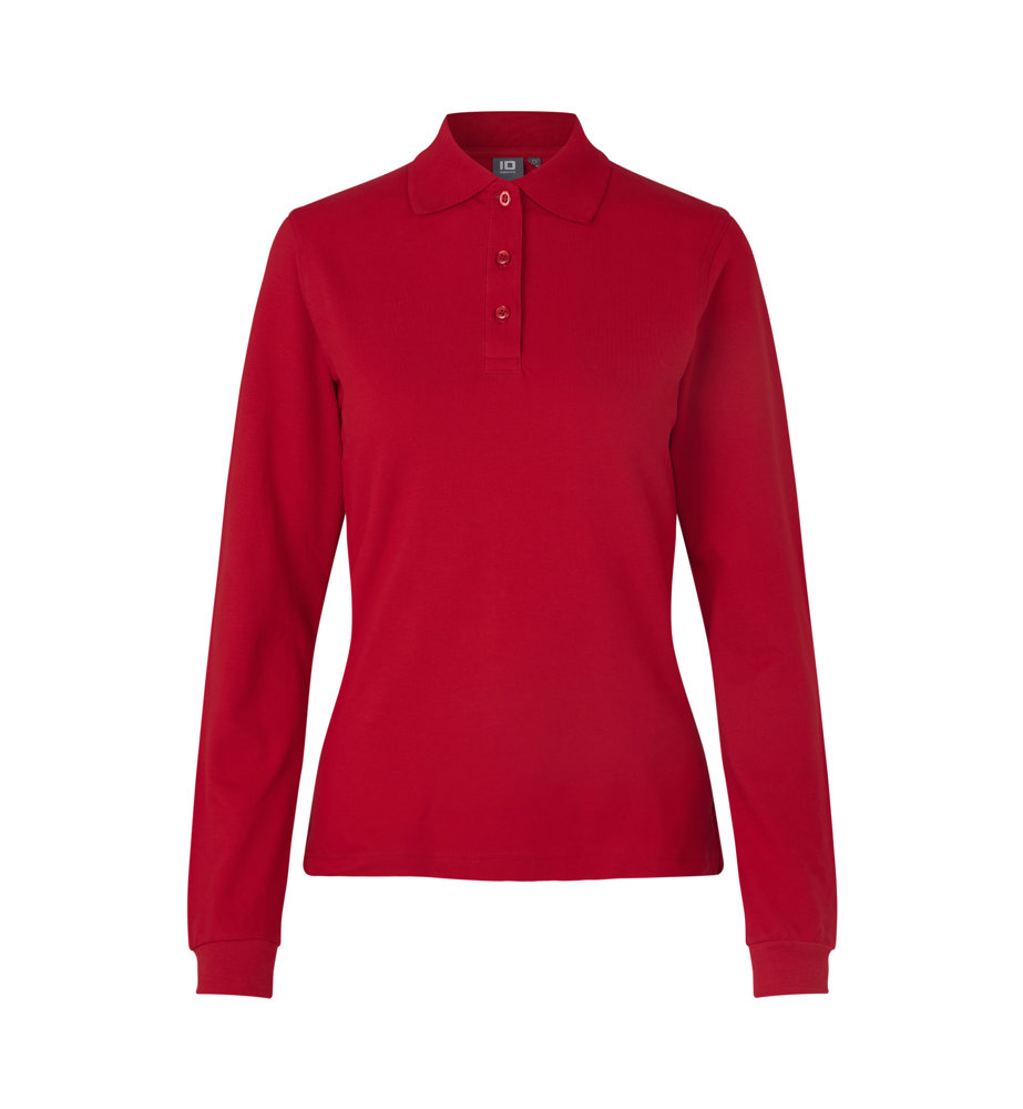 Langarm Poloshirt | Stretch | Damen - Rot (C-330)