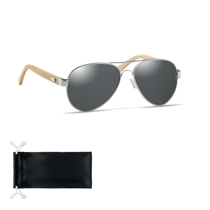 HONIARA - Sonnenbrille Bambus - schwarz