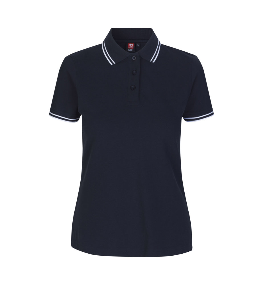 Kontrast Poloshirt | Stretch | Damen - Navy (C-790)