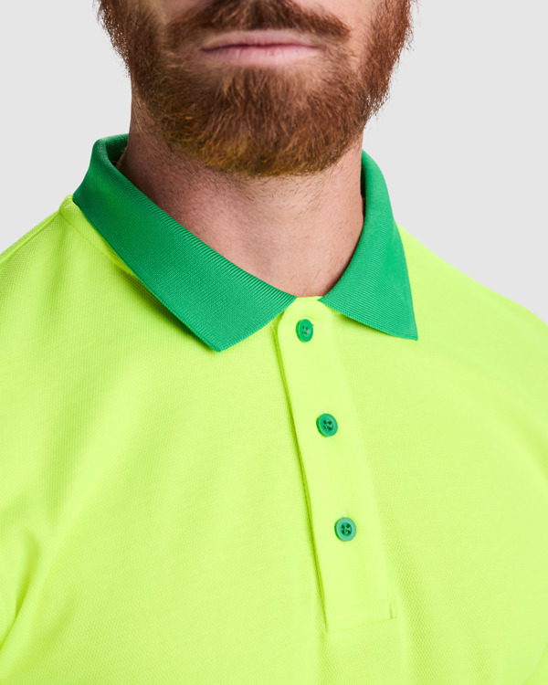 HOCHSICHTBARES LANGÄRMLIGES POLOSHIRT ATRIO S/M GARDEN GREEN/FLUOR YELLOW