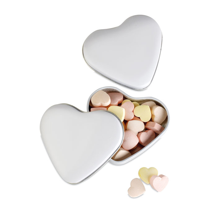 LOVEMINT - Herzdose mit Bonbons - weiß