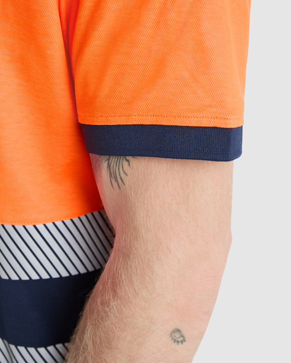 HOCHSICHTBARES POLOSHIRT ATRIO S/XL NAVY BLUE/FLUOR YELLOW
