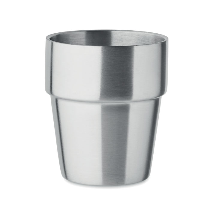 ACERITO - Doppelwandiger Trinkbecher 250 - Mattsilber