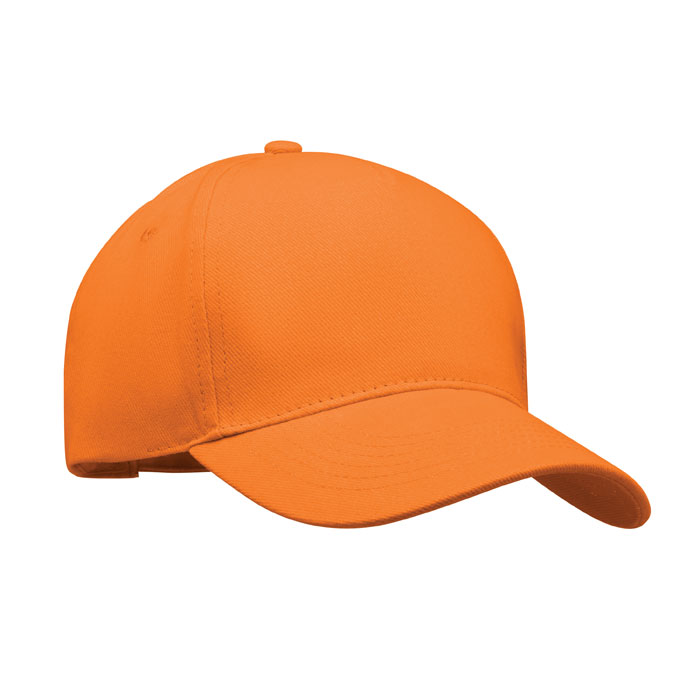 LONG BEACH SINGA - Baseball cap 5 panels 260g/m² - orange